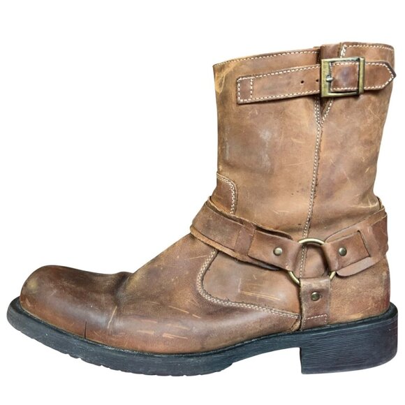 Lavorazione Artigiana Natha Coach Brown Nubuck Leather Ankle Boots Mens 12 D - Picture 4 of 16